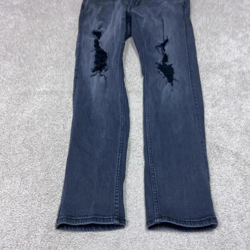 Hollister Skinny Jeans Men’s Black Distressed Pockets Size 29x30